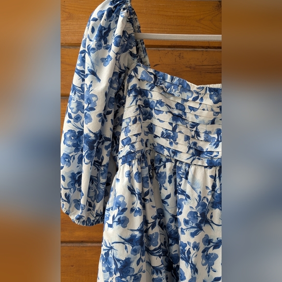 Abercrombie & Fitch Emerson Poplin Puff Sleeve Mini Dress XL EUC - Picture 5 of 11